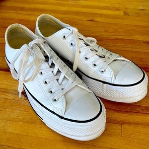 GUC Converse Leather All Star Platform sneakers Sz 6.5